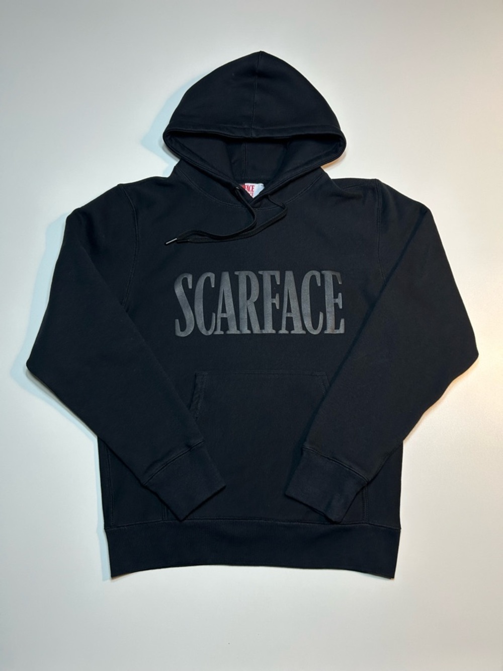 Shoe Palace x Scarface Black Tonal Logo Graphic Fleece Pullover Hoodie